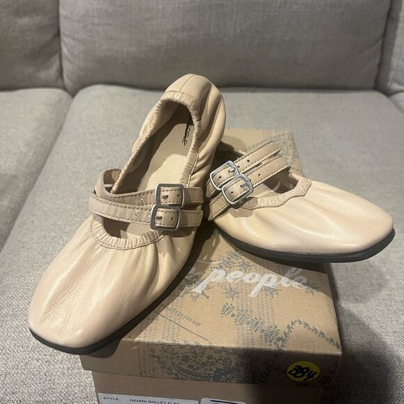 NIB free people women's Gemini ballet flats in tulle pink size 6 - Picture 2 of 11